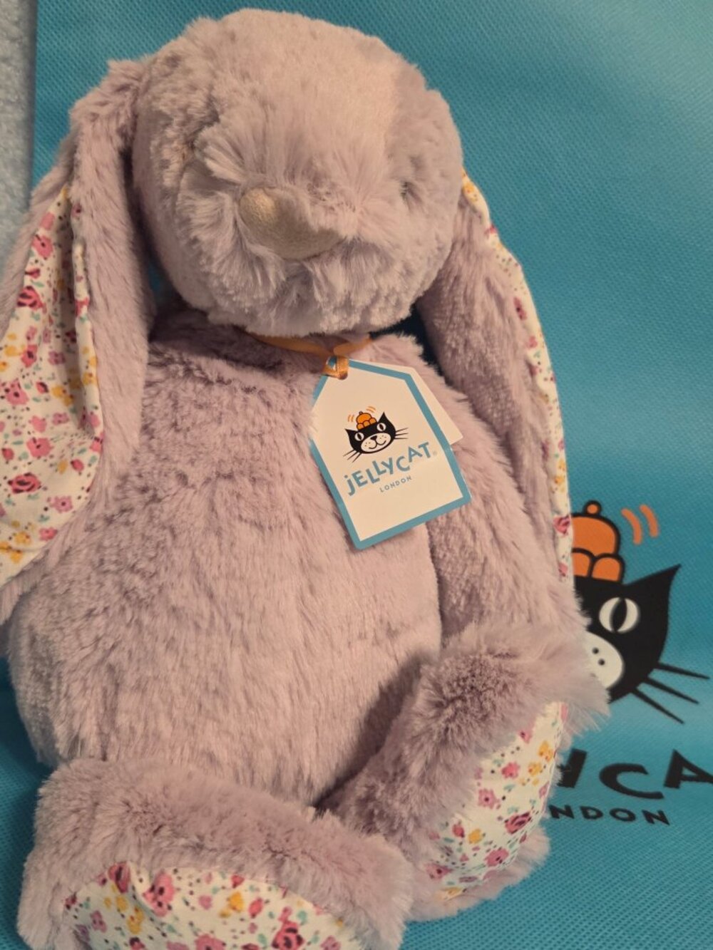 Jellycat Blossom Tulip Bunny Medium Pink Plush Rabbit Stuffed Animal NWT 12 Inch